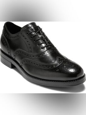 Classic Black Men's Brogue Oxford Shoes